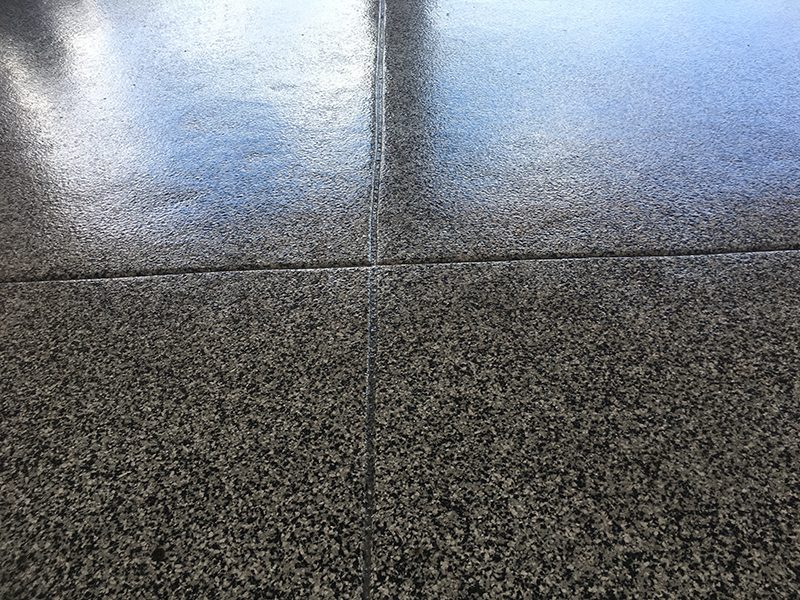 concrete crack with screwdriver  inserted