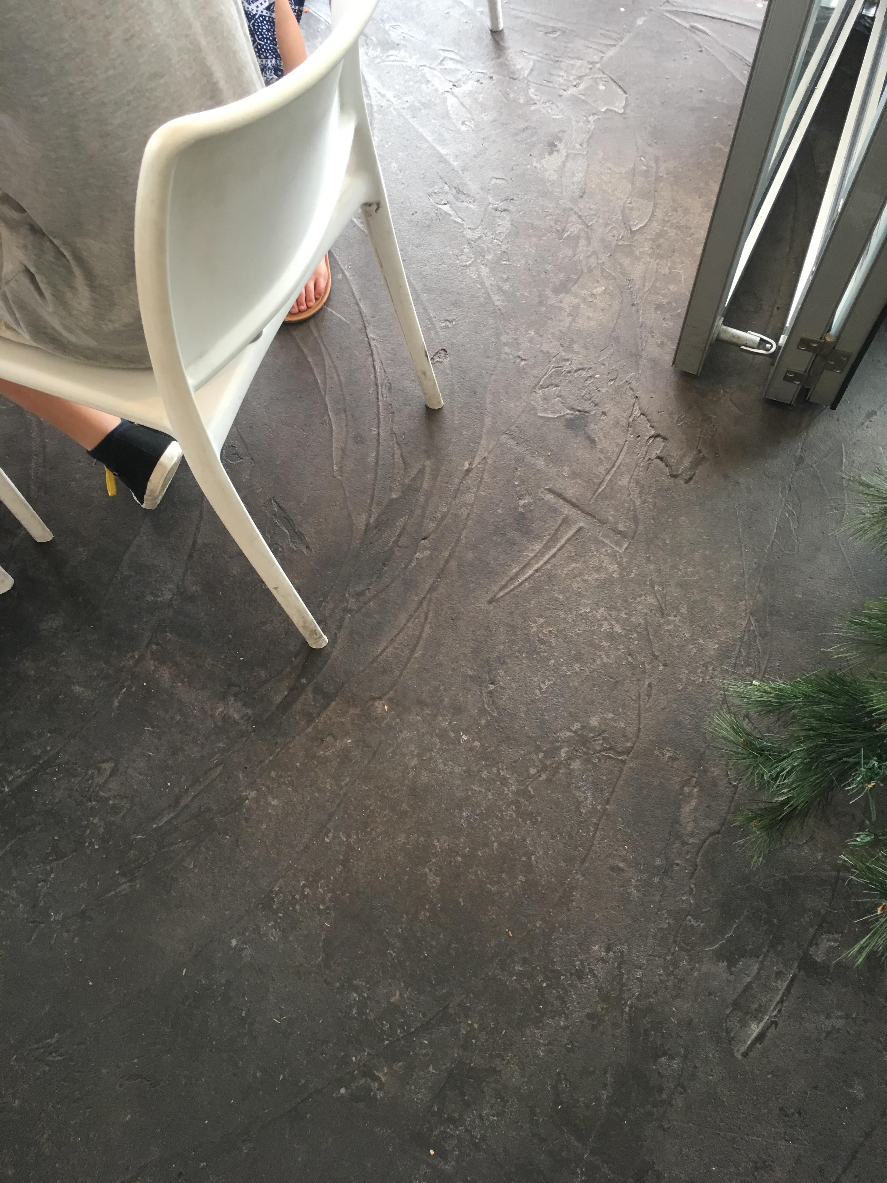 concrete crack with screwdriver  inserted